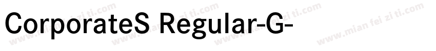 CorporateS Regular-G字体转换